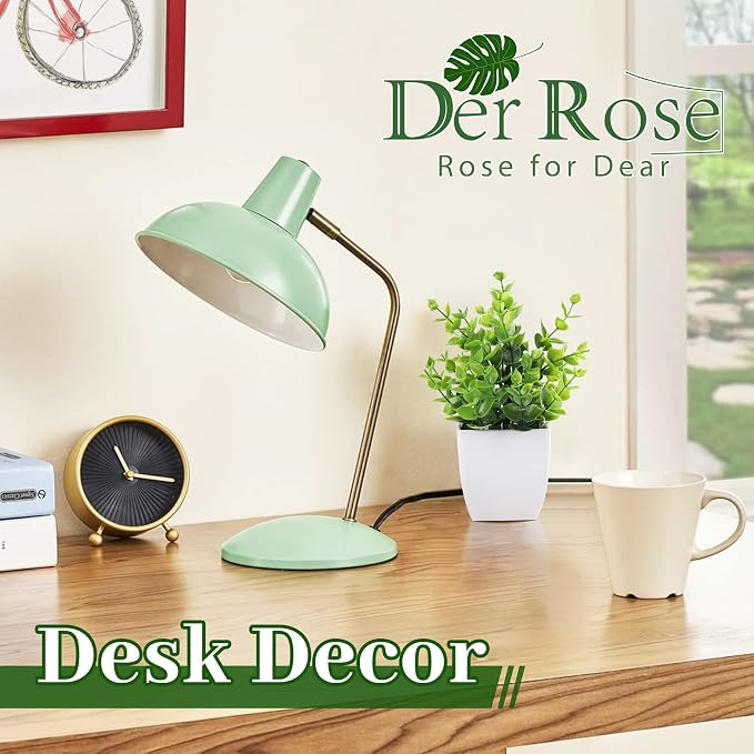 Der Rose 4 Pack Fake Plants Mini Artificial Greenery Potted Plants for Home Decor Indoor Office Table Room Farmhouse