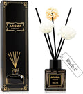 Black Glass Bottle Scent Diffuser, 1.7 oz Reed Diffuser with Sticks, Home Fragrance for Bookshelf, Bedroom Vanity, Office Desk & Bathroom Decor, Air Freshener for Aesthetic Room Decor (Bluebell)