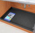 SIKADEER Silicone Under Sink Mats for Kitchen Waterproof 34" x 22", Raised Edge Cabinet Protector Shelf Liner, Pet Feeding Mat Boot Tray Home Organizers and Storage Kitchen Essentials