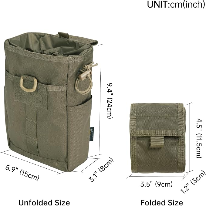 EXCELLENT ELITE SPANKER Molle Dump Pouch Drawstring Magazine Utility Pouch Folding Dump Pouch Waist Bag