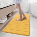 Buganda Memory Foam Bath Mat, 55" x 24", Ultra Soft and Non-Slip Bathroom Rugs, Water Absorbent and Machine Washable Bath Rug Runner for Bathroom, Shower, and Tub, Yellow