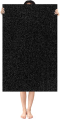 Shower Mat Non Slip: 47.2 x 31.5 Inch Extra Large Shower Mats for Inside Shower with Drain Hole - Soft PVC Loofah Anti Slip Shower Stall Mat for Walk-in Shower and Bathroom, Quick Drying