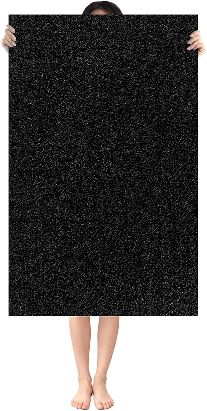 Shower Mat Non Slip: 47.2 x 31.5 Inch Extra Large Shower Mats for Inside Shower with Drain Hole - Soft PVC Loofah Anti Slip Shower Stall Mat for Walk-in Shower and Bathroom, Quick Drying