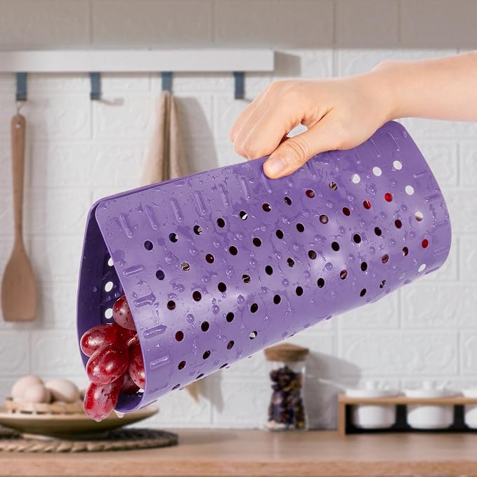 WILLKOMMEN Kitchen Sink Mat, 12" x 10" Rectangular Sink Protector Pad, Fast-Draining Grid Design Liner, Dish Drying Mat , 2 Pack Purple