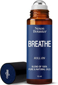 Breathe Essential Oil Roll-On 10 ml - Pure Eucalyptus, Peppermint & Rosemary Oils Blend Roller for Clear Breathing & Respiratory Support - Nexon Botanics