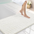 Smiry Bathroom Rugs Mat 44x24, Extra Soft Absorbent Chenille Bath Rugs, Non Slip Rubber Backing Machine Washable Quick Dry Bath Mats for Bathroom Floor, Tub, Shower, Home Decor Accessories, Ivory