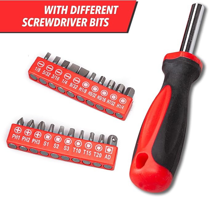 CARTMAN 136-Piece Tool Set General Household Hand Tool Kit with Plastic Toolbox Storage Case