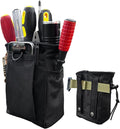 Small Tool Pouch,Utility Tool Bag, Small Toolbox, Screw Driver, Plier Organizer, Flashlight Holster and Knife Holder, Tool Belt Pouches for Electrician,Contractor,Plumber,Carpenter