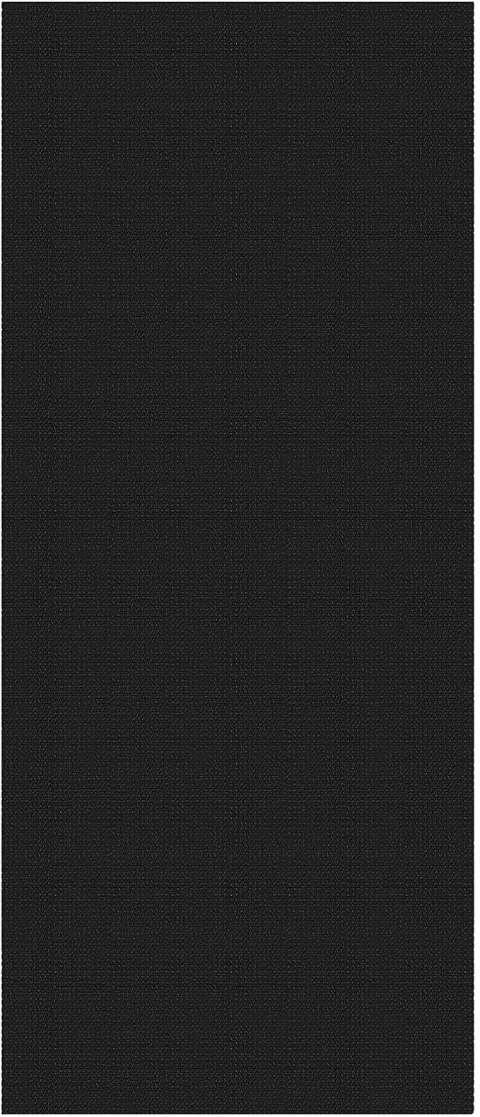 KOZYFLY Black 3x7 Washable Kitchen Runner Rug, Non Slip Wide Runners for Hallway, Cotton Entryway Runner, Braided Floor Carpet for Entry, Kitchen, Bedside, Hall, Black/Dark Grey