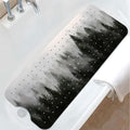 Misty Forest Bathtub Mat Non Slip, Baby Bath Mat for Tub Rubber Tub Mat, Kids Bath Mats for Bathroom Nature Trees Anti Slip Shower Mat with Suction and Drain Holes Machine Washable, 40″X16″