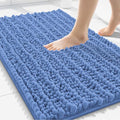 Smiry Bathroom Rugs Mat 30x20, Extra Soft Absorbent Chenille Bath Rugs, Non Slip Rubber Backing Machine Washable Quick Dry Bath Mats for Bathroom Floor, Tub, Shower, Home Accessories, Cornflower Blue