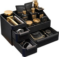 Mens Countertop Organizer for Cologne: Vanity Organizer With Drawers, Bathroom Counter Organizer for Razor, Shaving Lotion, Skincare, Deodorant, Fathers Day Gift for Dad