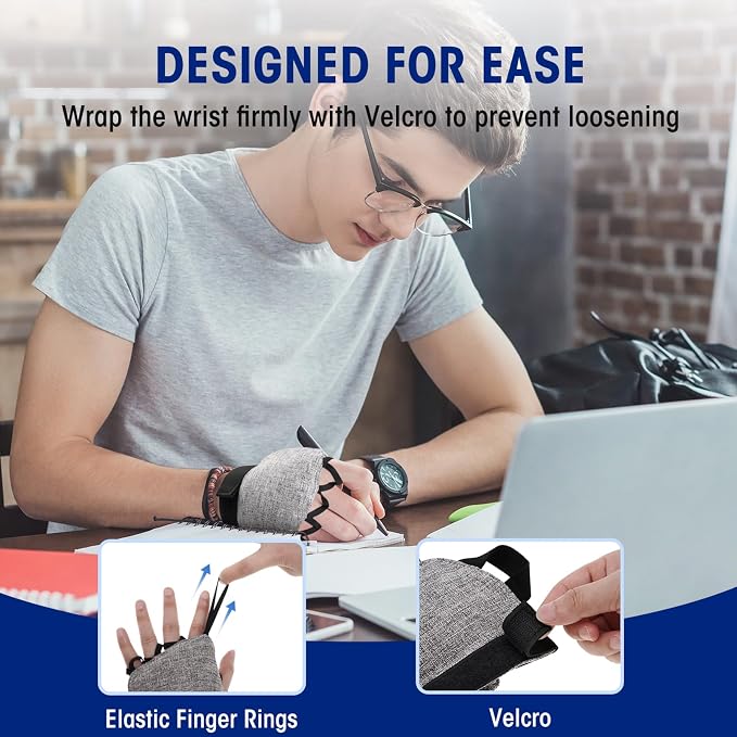Zipcase Weighted Gloves for Tremors to Provide Hand Stability,Perfect Writing Weights & Hand strenthening Tool, Gray