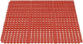 ROVSUN Rubber Floor Mat with Holes, Anti-Fatigue/Non-Slip Drainage Mat, for Industrial Kitchen Restaurant Bar Bathroom Utility Garage Pool Entry Door Mat, Indoor (36''x 36'' Red 1Pcs)