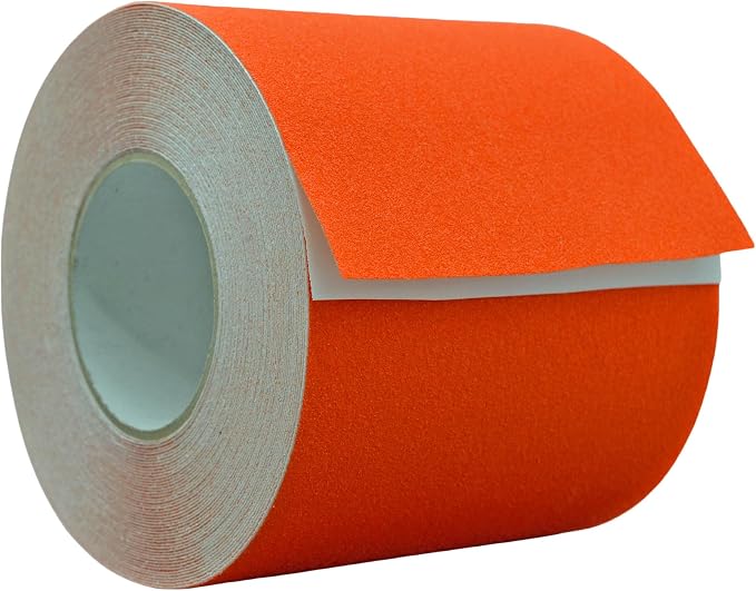 WOD Heavy Duty Anti Slip Tape Orange - 6 inch x 60 ft. Non Skid Treads Weather Proof Indoor/Outdoor Traction Tape for No Slip Stairs ASTC32