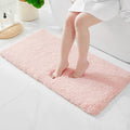 ILANGO Pink Bathroom Rugs 70" × 24" Non Slip & Super Absorbent Extra Thick Soft, Washable Bath Carpet Runner for Floor, Microfiber Plush Shaggy Bath Mats with Rubber for Bedroom Bathtub Shower Room