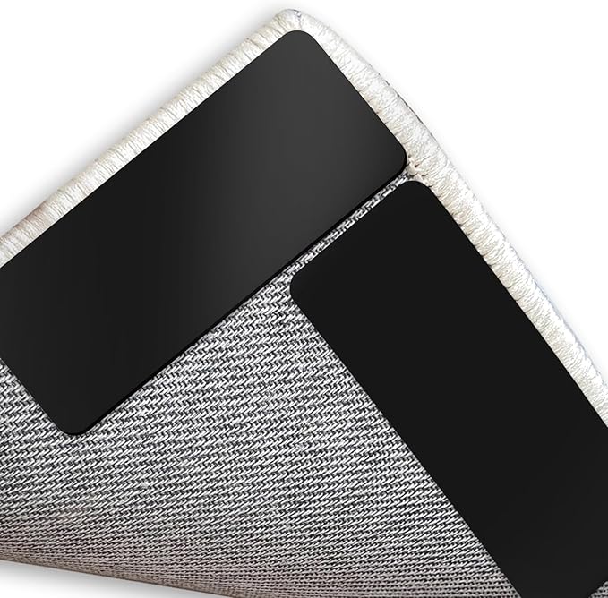 YINTTIAN Rug Non Slip Grippers, 2 x 5 Inch Reusable Carpet Grippers Rug Tape Pads for Hardwood Floors and Tiles, Removable and No Residue on Floor (12)