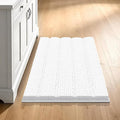 Bcoimo 24"×17" Chenille Bath Mat – Non-Slip with Backing Bath Rug Ultra-Absorbent and Machine Washable Bathroom Mat Quick-Dry Design. Ideal for Bathroom Shower and Tub Areas