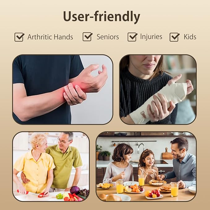 Electric Can Opener, Handheld One-touch Automatic Can opener, Smooth Edge Kitchen Gadget Can Openers Electric for Seniors with Arthritis Gray