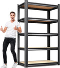 71" H x 28" W x 12" D Garage Shelving for Home & Garage Organization, 5-Tier Adjustable Metal Storage Rack for Tools, Storage Bins & Household Essentials, Utility Shelf for Garage, Pantry