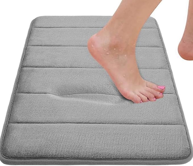 Bathroom Mats Memory Foam Bath Rug Set 3 Piece Non-Slip Bath Mats, Absorbent Shaggy Rugs, Machine Wash, Perfect Plush Bathroom Rugs, BathCarpets Set,Bath Mats for Bathroo Home Decor Accessories