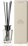 The Magic Scent Mahogany & Teakwood Reed Diffuser for Home - Luxury Scent Diffuser with Premium Fiber Reeds for Lasting Gentle Dispersal - Natural, Toxin-Free Aroma Inspired by Ambercrombie & Fitch