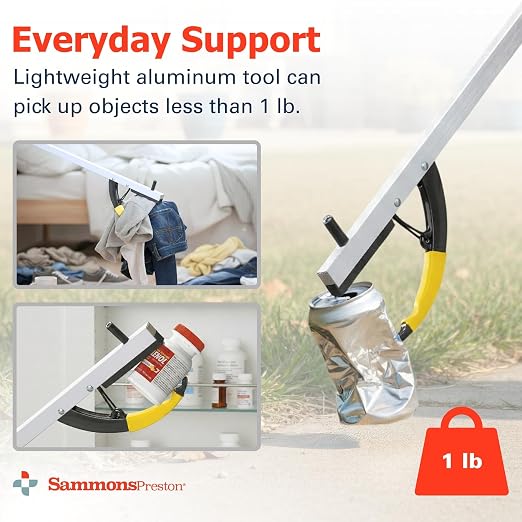 Sammons Preston Reacher, Standard, 26", Grabber Reacher Tool, Lightweight Trash Picker Grabber & Garden Nabber, Handy Aluminum Picker Up Tool & Reaching Claw, Portable Reaching Assist & Dressing Tool