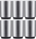 6 Pack Premium Beer Bottle Opener (Silver), Automatic Bottle Openers, Stainless Steel Push Down Beer Opener, No Damage to Bottle Cap, Portable Pop the Top Bottle Opener for Home Bars Camping Party