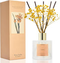 Cocorrína Reed Diffuser - Warm Vanilla Scented Diffuser with 8 Sticks Home Fragrance Reed Diffuser for Bathroom Shelf Decor