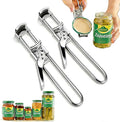 2 Pcs Extended Jar Openers for Weak Hands, Adjustable Stainless Steel Bottle Opener, Can Opener for Seniors with Arthritis, Large and Small Lids Gripper Household Tool, Kitchen Accessories