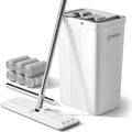 JOYMOOP Mop and Bucket Set, Commercial & Household Use, Flat Mops for Floor Cleaning, Wall Mop Cleaner with Long Handle, Hardwood Floor Mop with 6 Microfiber Pads
