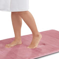 Memory Foam Bath Mat Non Slip Absorbent Super Cozy Velvet Bathroom Rug Carpet (60 inches X 17 inches, Mauve)