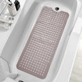 MOONFLY Shower and Bathtub Mat,40x16 Inches,Extra Long Non Slip Mats with Suction Cups and Drain Holes, Machine Washable and Anti Slip Bathmats, Bathroom Mats for Tub Nonslip (Tan)