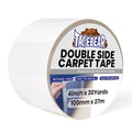 TAPEBEAR Carpet Tape Double Sided 4Inch x 30Yards, Heavy Duty Rug Gripper Anti Slip Anti Curling Floor Tape Residue-Free, Two Sided, Removable, Waterproof for Area Rugs, Mats, Strong Hold for Tile