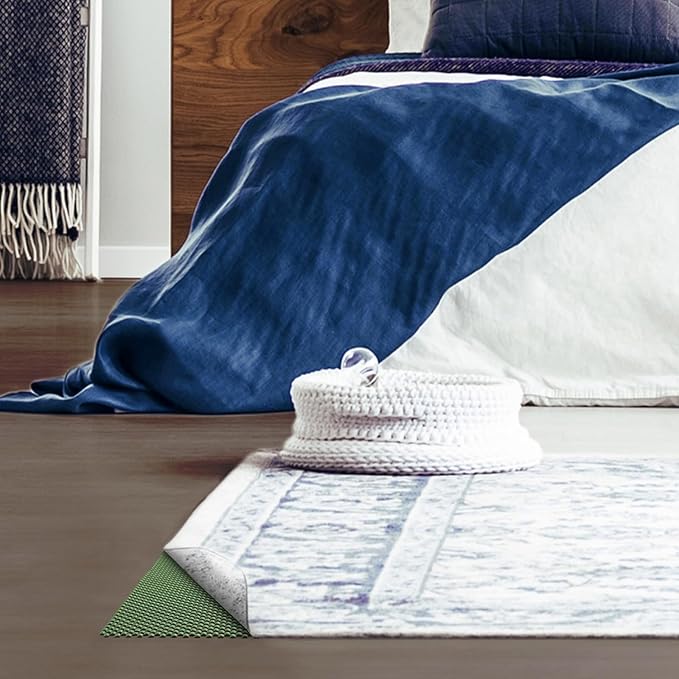 Veken 3x5 Ft Rug Pad Gripper for Hardwood Floors, Non Slip Dark Green Rug Pads for Area Rugs, Thick Rug Grippers for Tile Floors, Under Carpet Anti Skid Mat, Keep Your Rugs Safe and in Place