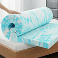 OLIXIS 4 Inch Cal King Size Gel Infused Memory Foam Mattress Topper, Soft Breathable Cooling Bed Pad, a Comfortable Bed Mattress Overlay for Bedroom, RV, Camper and Sleeper Sofa, CertiPUR-US Certified
