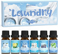 ARVIDSSON Laundry Collection Essential Oil Set, Natural Clean Essential Oils for Diffuser, Use with Wool Dryer Balls - Fresh Linen, Citrus Clean, Laundry Day, Chamomile Bliss, Lavender Field, Minty