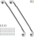 32 Inch Shower Grab Bar 1.25" Dia, 2 Pack Chrome Anti Slip Bathroom Grab Bar, 304 Stainless Steel Knurled Handicap Grab Bars, Safety Support Handrail,Bath Shower Handle for Elderly Injury Senior