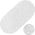 Vannokor Bathtub Mats for Bathroom 27x14 Inch, Pebble Bath Mat for Tub Feels Great on Tired Feet, Friendly Machine Washable Shower Tub Mats with 167 Big Suction Cups, Shower Mat, Bath Tub Mat,Clear