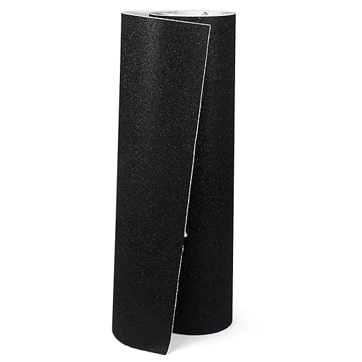 BOMEI PACK Black Anti Slip Tape, 20 Inch x 16.5 Foot Non-Slip Traction Grip Tape for Stairs, Waterproof Stair Treads Grip Non Slip, Non Skid Tape for Steps, Outdoor Black Grip Tape