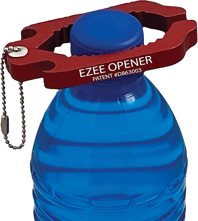 (Green) Aluminum Keychain Multi use opener - perfect for arthritis and weak hands - opens to 2 1/2" dia.