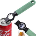 2-Pack Magnetic Beer Bottle Opener & Soda Can Opener, 2-in-1 Bottle Opener and Can Tab Opener Tool for Bartender, Long Nails, Arthritis, Silicone Handle with Build in Magnet - Light Green