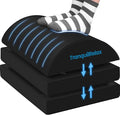 TranquilRelax Foot Rest for Under Desk at Work, Gaming Accessories Foot Stool with 3 Adjustable Heights & Washable Cover, Comfortable Office Desk Accessories, Footrest for Office, Home and Car (Black)
