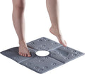 Webos Bathtub Mat Non Slip: Soft Safety Foam Bath & Shower Mat for Tub Suitable for Families 21 X 21Inch with Drain Holes and Suction Cups Massage Tub & Shower Mat for Bathroom (Dark Grey)