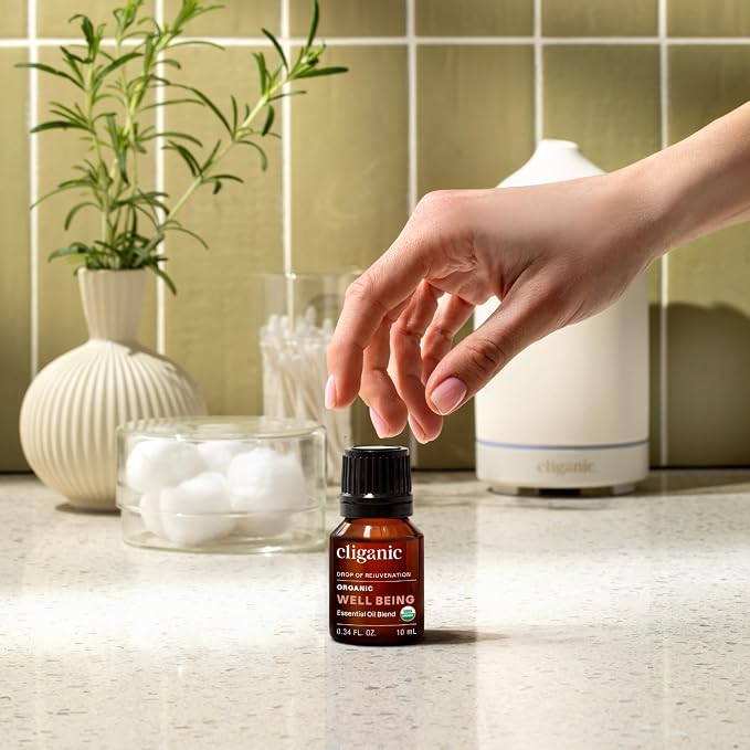 Cliganic Organic Essential Oils Blend - Well Being - Drop of Rejuvenation (Packaging May Vary)