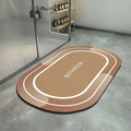 Bath Mats 17x27 Inch Non Slip Bathroom Mat Rug Absorbent Quick Drying Bath Mat Rubber Backing Bathroom Mats for Bathroom Floor Bathtub Shower Sink Shower Room Easy Care Grayish Orange