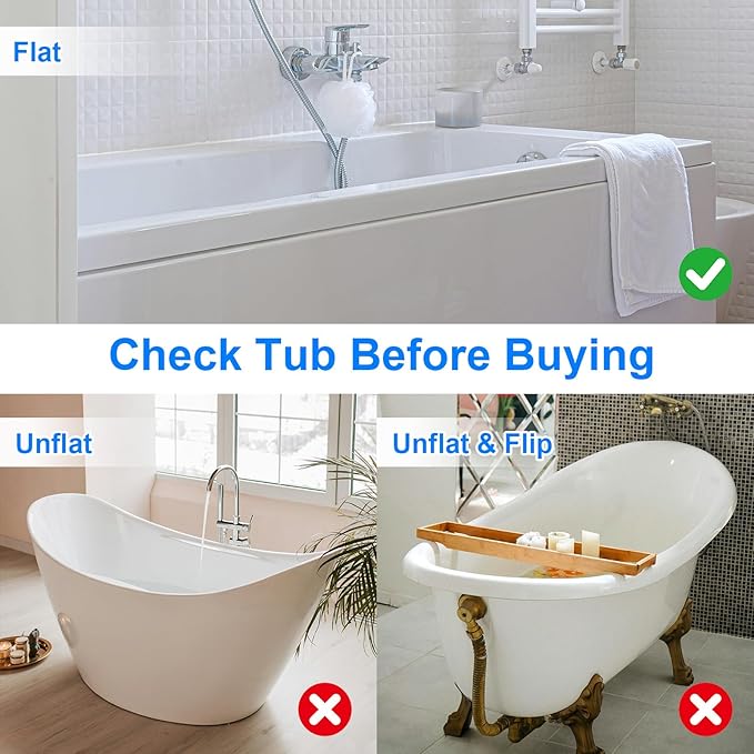 Adjustable Bathtub Safety Rail - Non-Slip Shower Grab Bar Handle, Bathtub Grab bar, Fits 3.15"-6.69" Walls, 300lbs Support, Sturdy Bathtub Safety Rail for Elderly & Disabled