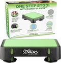 Small Step Stools for Adults - Noctilucent Small Mobility Aid for Seniors - Portable Heavy Duty Plastic Stepping Platform & Bed Steps for High Beds for Adults - Assist Device Kitchen Bathroom Toilet