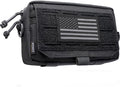 WYNEX Tactical Molle Admin Pouch,Tactical EDC Bag Utility Laser Cut EDC Tool Pouch Bag Annexes with American Flag