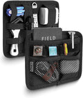 TACTICAL_GEEK TCM8 EDC Organizer Board, Anti-Slip Elastic Woven Board, Utility Bag Insert Panel for Small Gear, Backpack Accessories with Open Pocket & Mesh Pocket (Black)